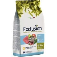 EXCLUSİON MONOPROTEİN TON BALIKLI VE NARLI DÜŞÜK TAHILLI ORTA IRK YAVRU KÖPEK MAMASI 1 KG