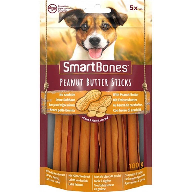 Smartbones Przysmak Peanut Butter Stickes Dla Psa 5Szt. Köpek Ödülü