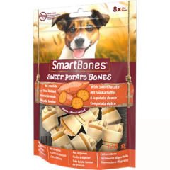 Smartbones Tavuklu Tatlı Patatesli Mini Düğüm Kemik 8'Li 128Gr Köpek Ödülü