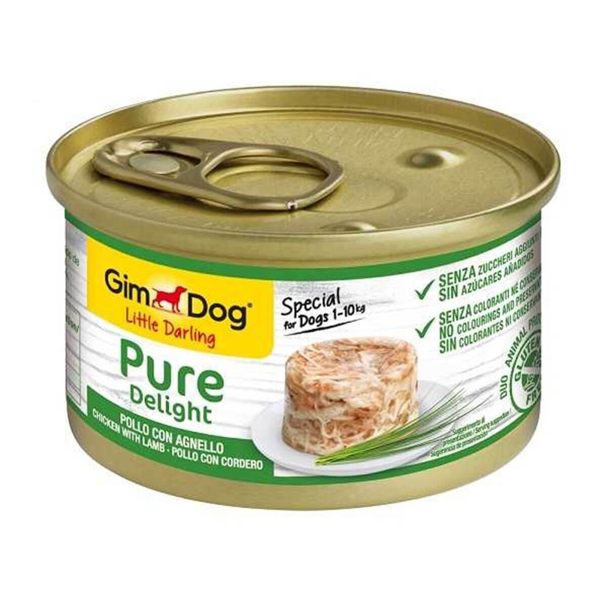 Gimdog Pure Delight Kuzulu ve Tavuklu Köpek Konservesi 85gr
