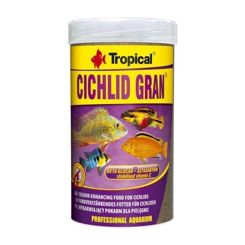 Tropical Cichlid Gran 250ml/138g Kutu Balık Yemi