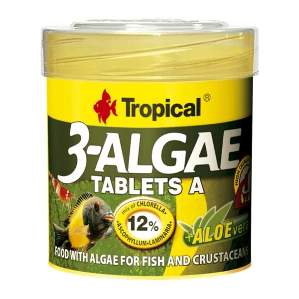 TROPİCAL 3-ALGAE TABLET A 50ML/36GR KUTU BALIK YEMİ