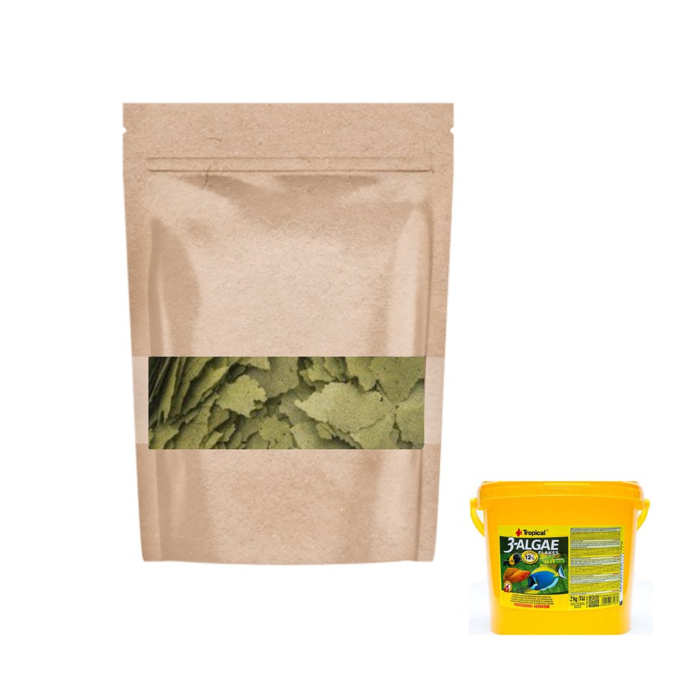 TROPİCAL 3-ALGAE FLAKES 100GR.  BALIK YEMİ (AÇIK)