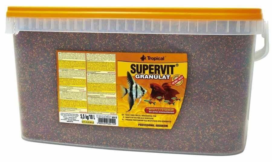 Tropical Supervit Gran 10Lt/5,5Kg Kova Balık Yemi