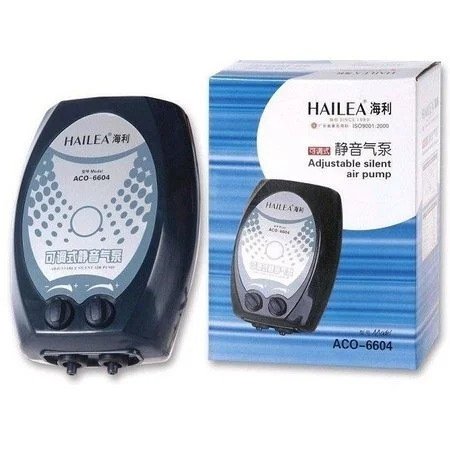 HAİLEA ACO-6604 ÇİFT ÇIKIŞLI 4W 2X4,5LT./D AKVARYUM HAVA MOTORU