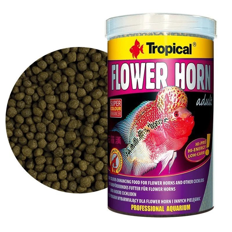 Tropical Flower Horn Adult Pellet 100Gr  Balık Yemi (Açık)