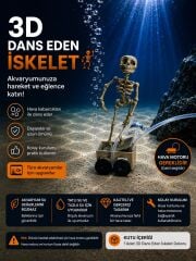 3D Dans Eden İskelet Koyu Bronz