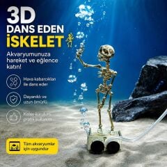 3D Dans Eden İskelet Bronz