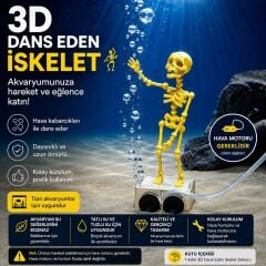 3D Dans Eden İskelet Sarı