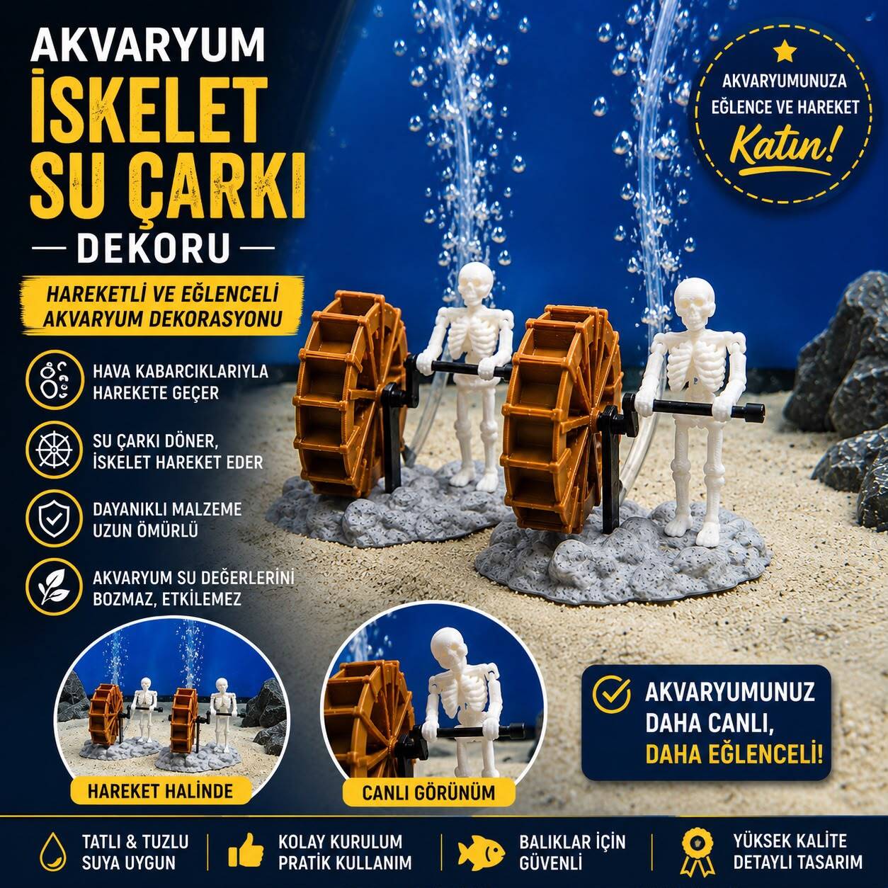 3D İskelet Su çarkı