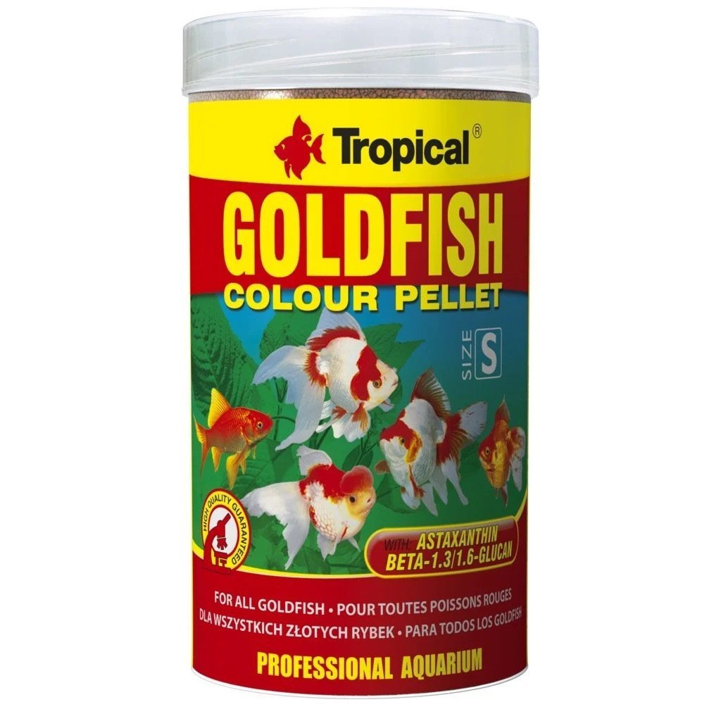 TROPİCAL GOLDFİSH COLOUR PELLET SİZE S 250ML/110G KUTU BALIK YEMİ