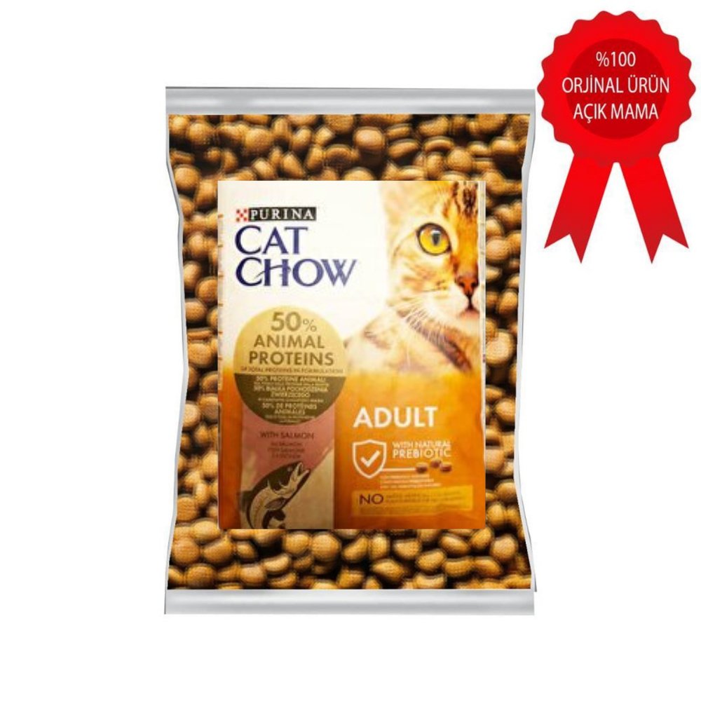 Cat Chow Somon Ve Ton Balıklı Yetişkin Kedi Maması 1 Kg (Açık)