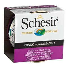 SCHESİR TON VE SIĞIR ETLİ KEDİ KONSERVESİ 85 GR